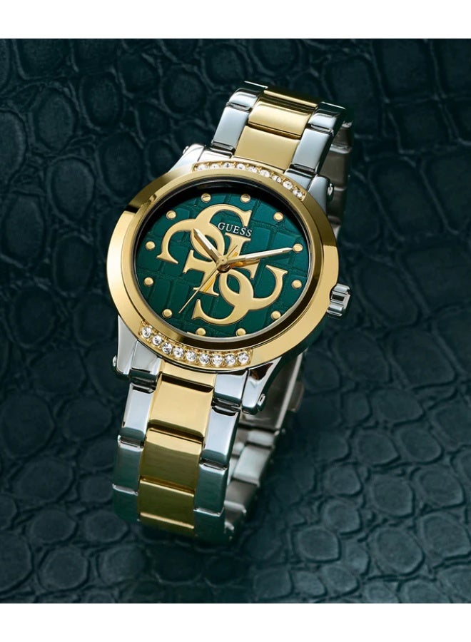 GUESS Analog Green Dial Women's Watch-GW0861L4, Green, Modern - Image 2